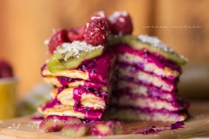 Coconut Pineapple & Pitaya (Dragon Fruit) Pancakes