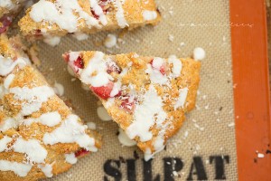 Strawberry Coconut Scones