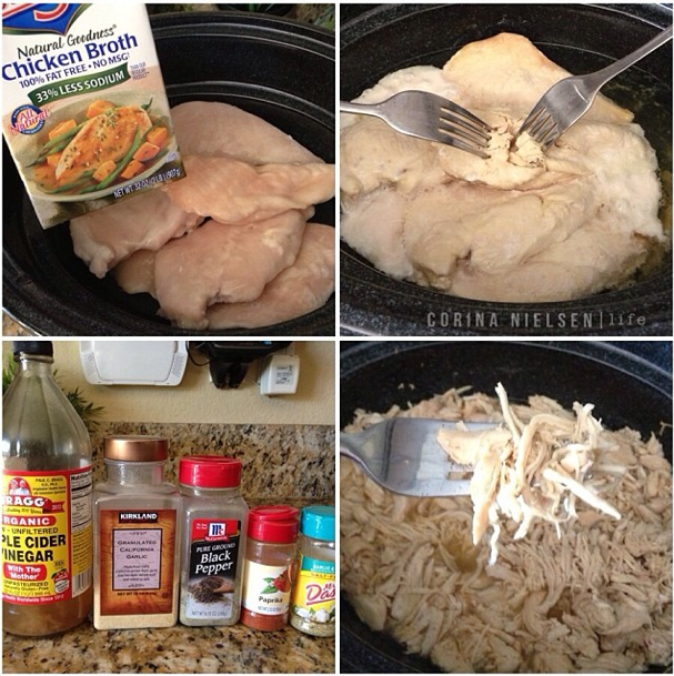 Shredded Crockpot Chicken