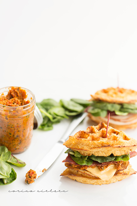 Corina Nielsen- Cheddar Bacon Waffle Sandwiches-2