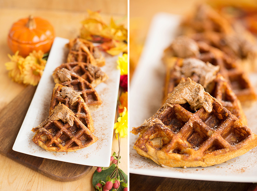 pumpkin spice protein waffles