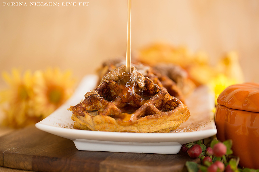 pumpkin spice protein waffles