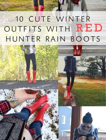 10 Cute Outfits with Red Rain Boots