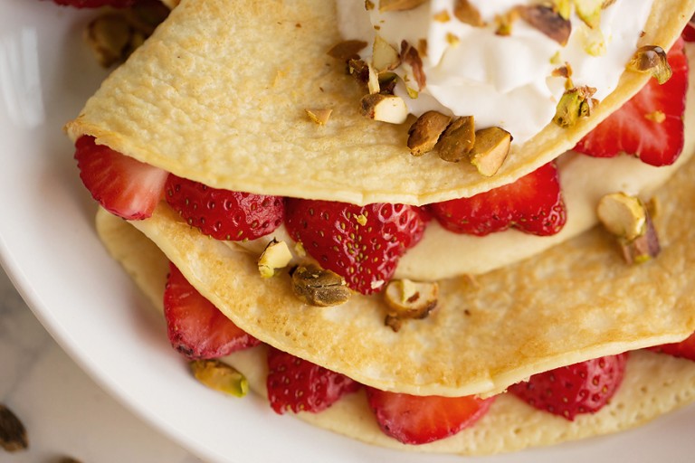 Low Carb Strawberry Crepes Nourish Empower Fulfilled