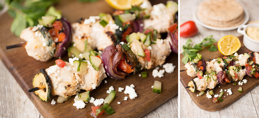 Healthy Greek Chicken Kabobs