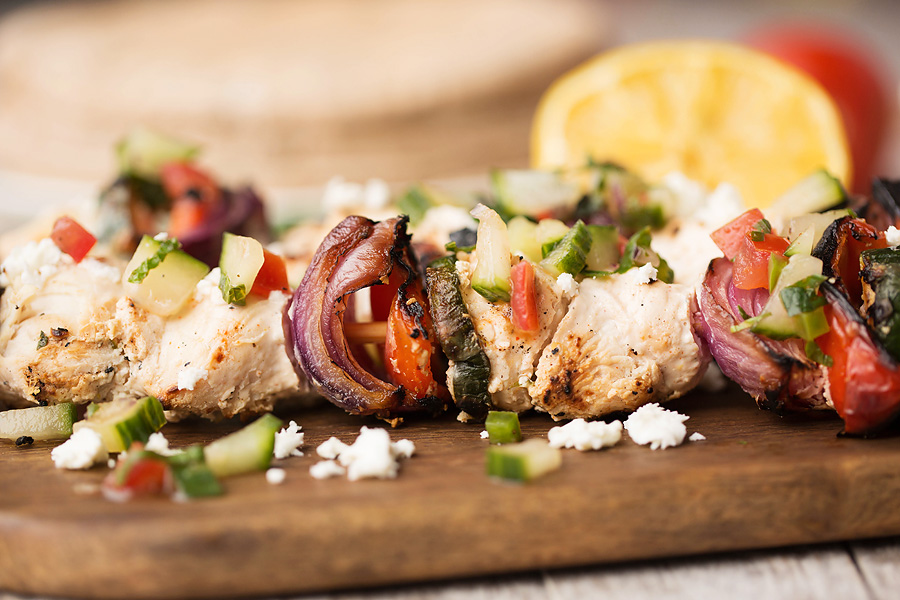 Healthy Greek Chicken Kabobs