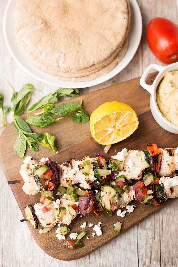 Healthy Greek Chicken Kabobs