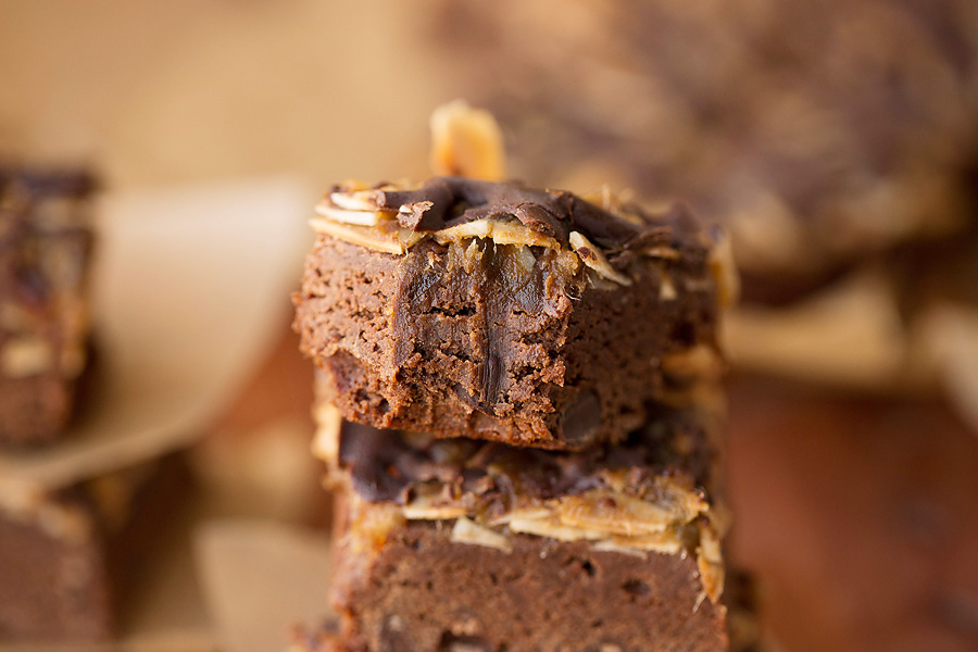 Healthy Samoa Brownies