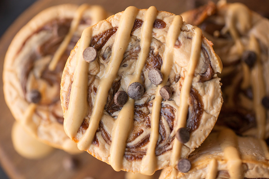 Peanut Butter Swirl Protein Cheesecakes