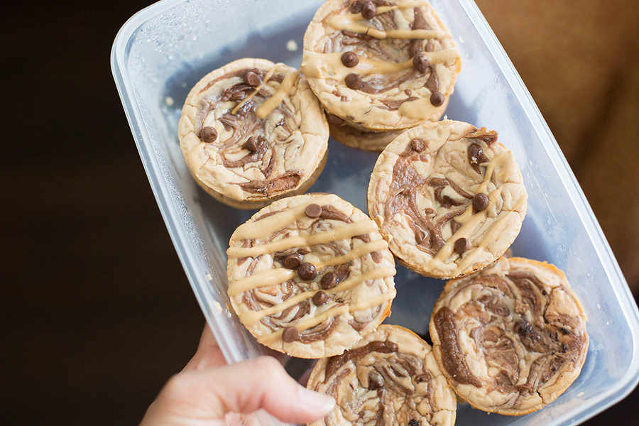 Peanut Butter Cup Swirl Protein Cheesecakes