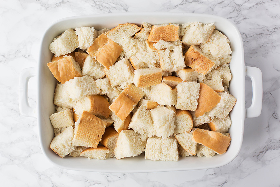 Cake Batter Protein Bread Pudding