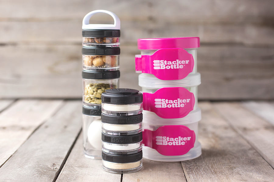 Blender Bottle GoStak 40cc 4Pak Twist n' Lock Storage Jars - Bed