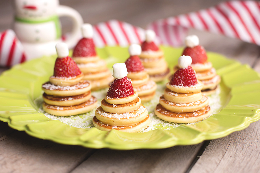 Santa Hat Pancakes