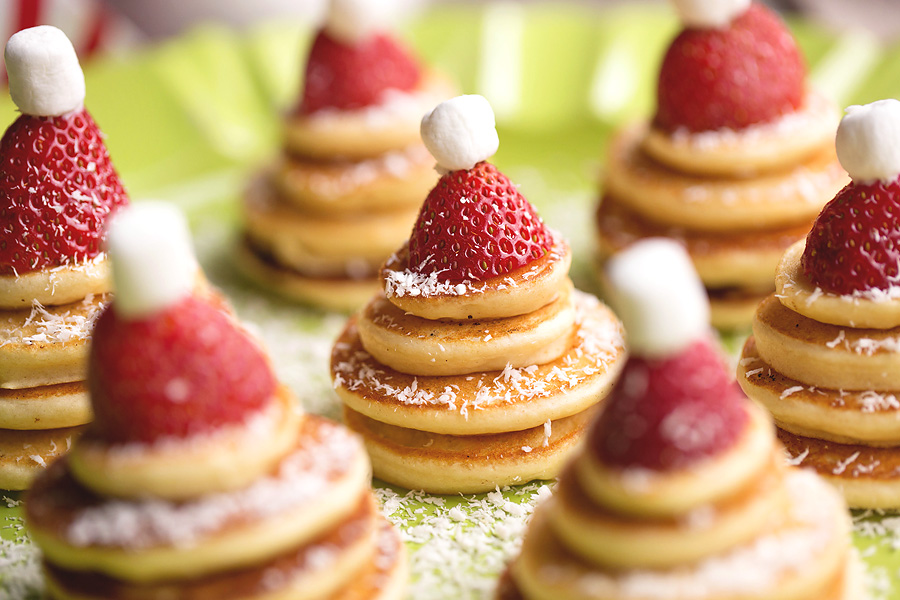 Santa Hat Pancakes