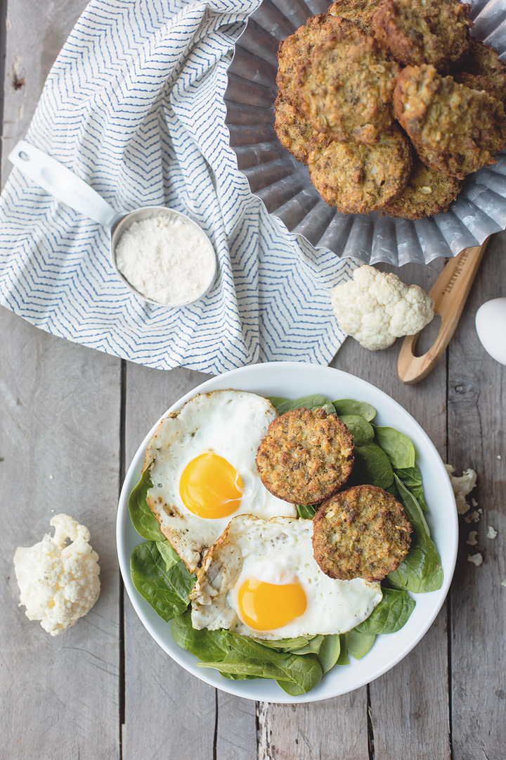 Keto Breakfast Sausage Cauliflower Muffins