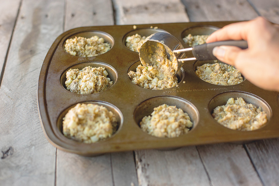 Keto Breakfast Sausage Cauliflower Muffins