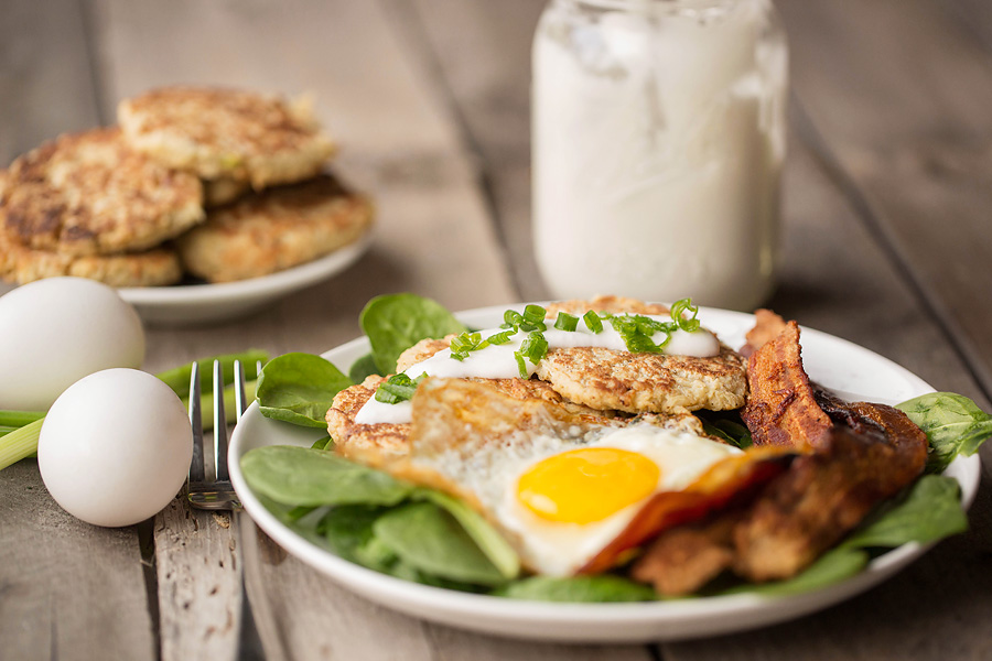 Low Carb Jicama Hash Browns with Caramelized Onions